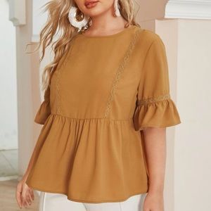 Bell Sleeve Peplum Blouse